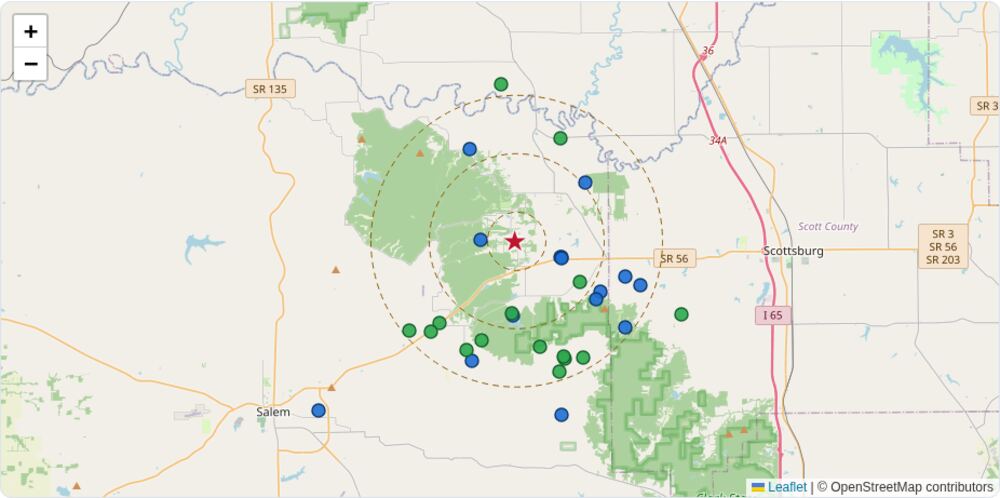Regional comps map