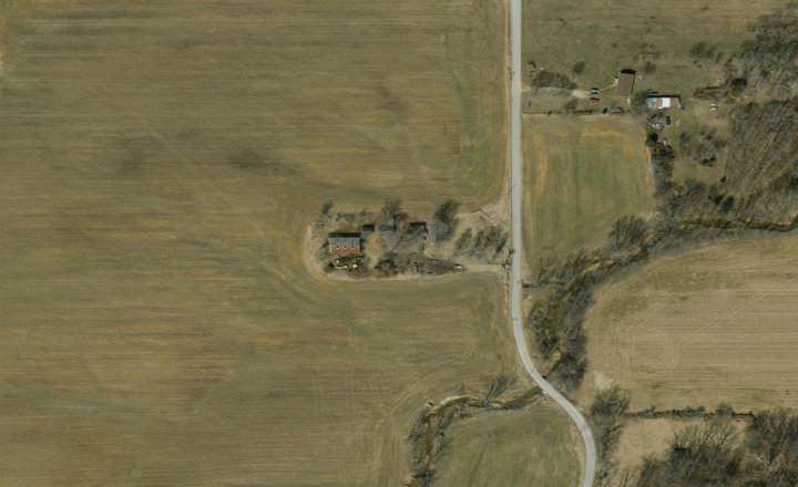 Satellite — subject parcel with boundary
