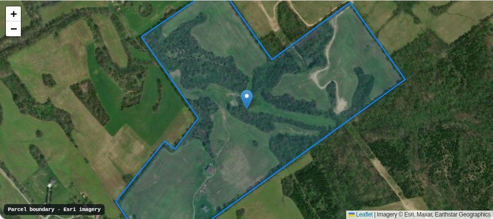 Subject farm parcel boundary