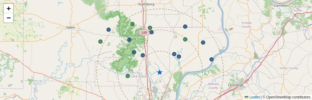 Regional comps map